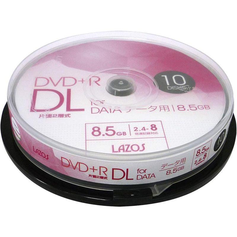Lazos DVD+R DL 8.5GB for DATA 2.4-8倍速対応 1回記録用 ホワイトワイド印刷対応 10枚組 スピンドルケー｜best-filled-shop｜02