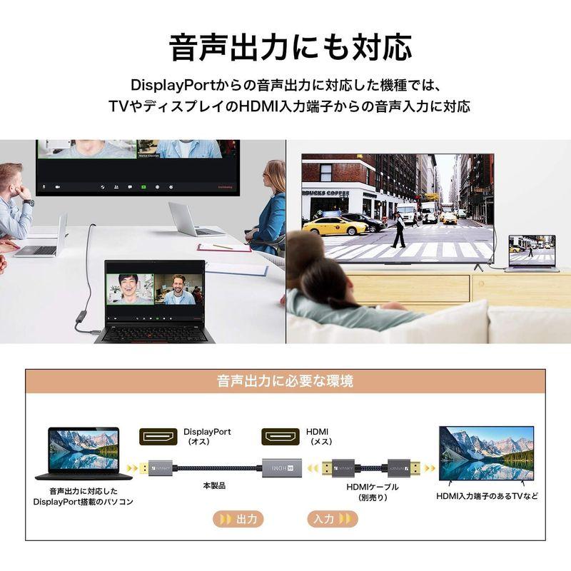 IVANKY Displayport HDMI 変換コネクタ 4K@60Hz /20cm 黒｜best-filled-shop｜06