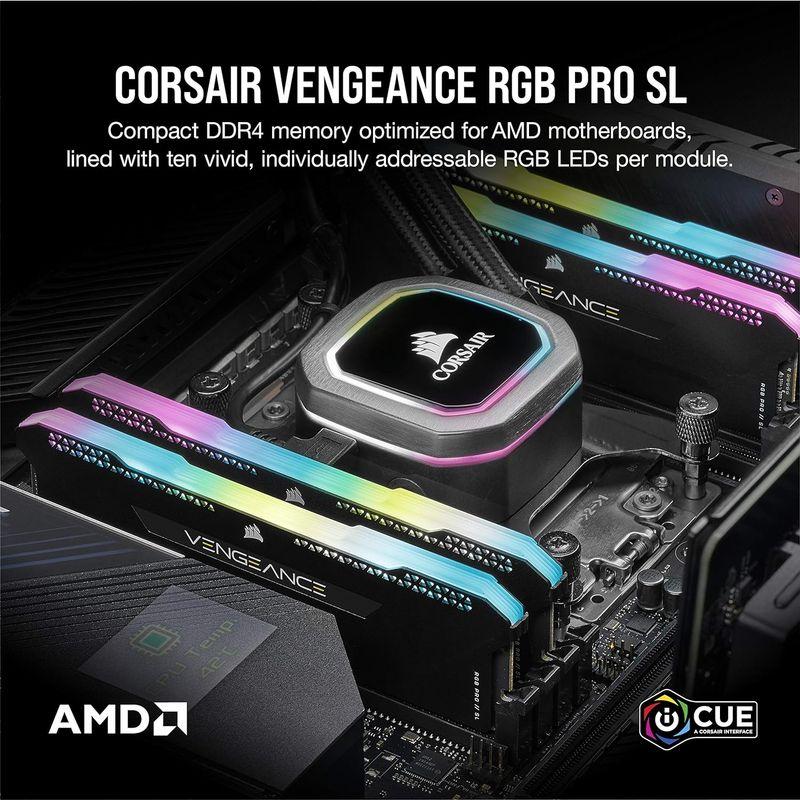 Corsair Vengeance RGB PRO SL 16GB (2x8GB) DDR4 4000MHz C18 AMD Ryzenデス｜best-filled-shop｜04