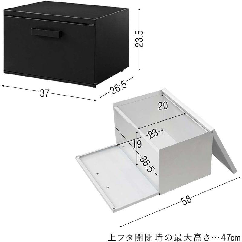 ottostyle.jp ブレッドケース ブレッドボックス ホワイト 前・上扉も開閉可能 食パン 食品 コーヒー 調味料 保存 収納ボックス｜best-filled-shop｜08