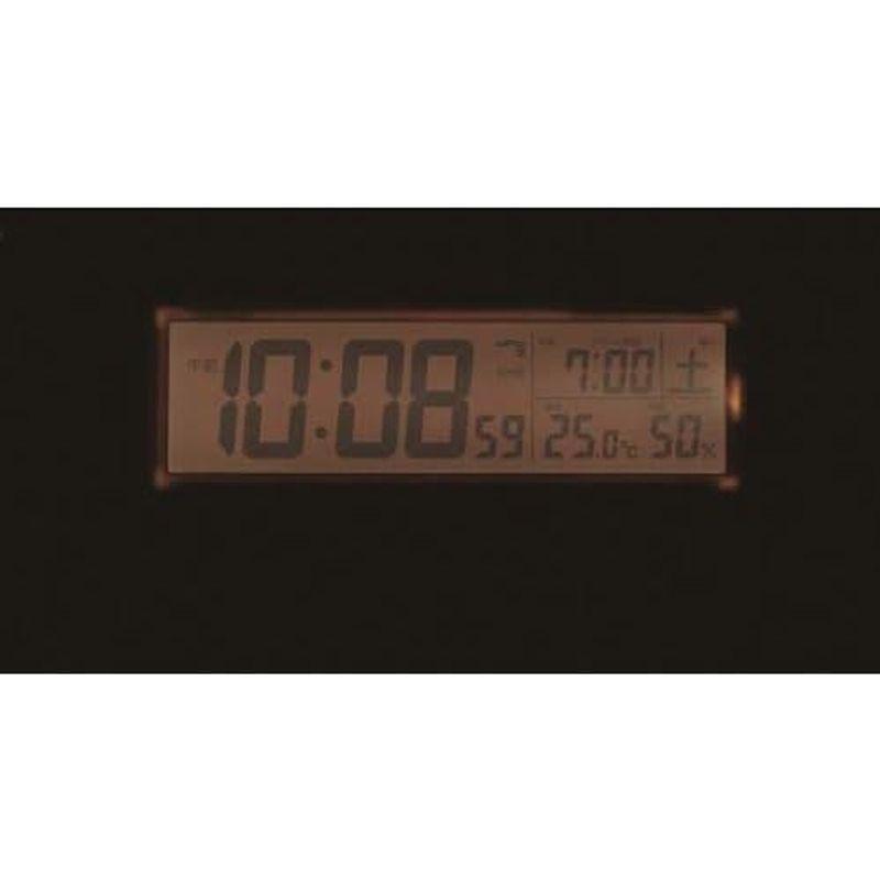 セイコー クロック 目覚まし時計 常時点灯 電波 デジタル カレンダー 温度 湿度 表示 夜でも見える 白 SQ762W SEIKO｜best-filled-shop｜03