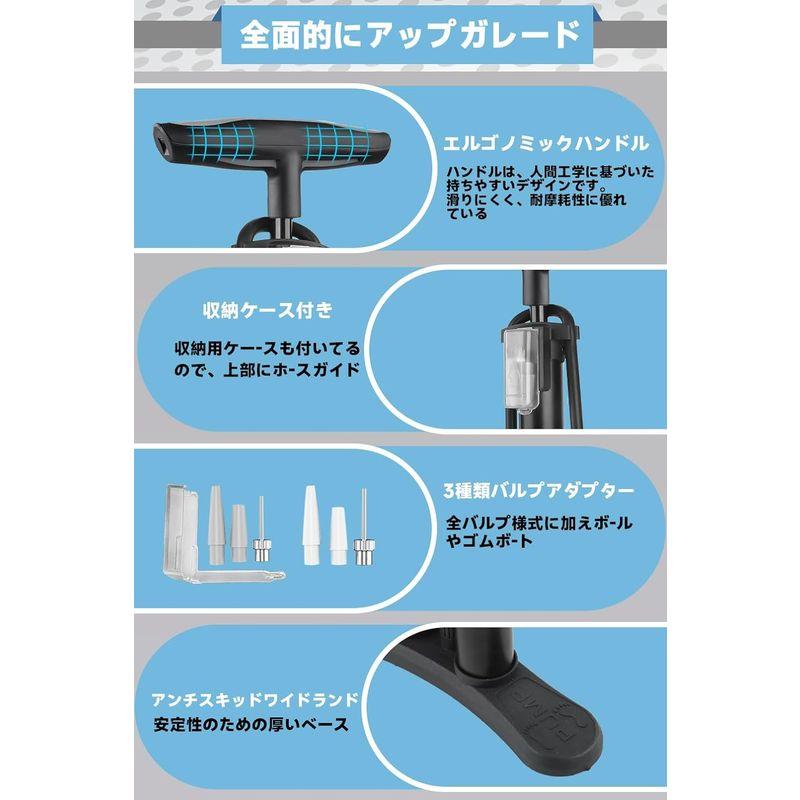 自転車空気入れ,フロアポンプ,仏式/米式/英式バルブ対応/エアゲージ付…｜best-filled-shop｜03