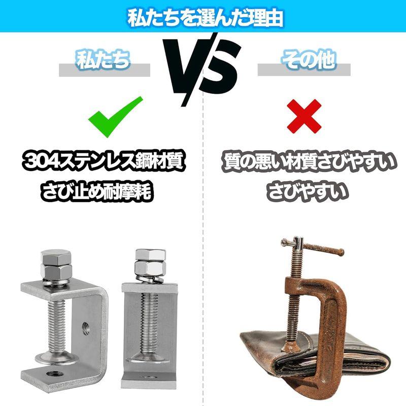 cクランプ クランプ ステンレス製 金具開口クランプ 広口クランプ 工業用溶接・大工作業・家庭用クランプ クランプ開口部30mm クランプ｜best-filled-shop｜03