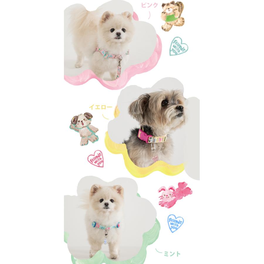 BITE ME バイトミー POKORI Friends アドベンチャーネックライン 首輪 S,M 犬 首輪 かわいい キャラクター コラボ デザイン 小型犬 中型犬 軽い 軽量 |  | 09