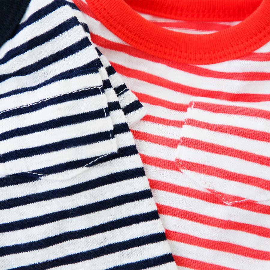 Say Cheese ポケットボーダーTシャツ｜犬服 犬の服 ドッグウェア 春