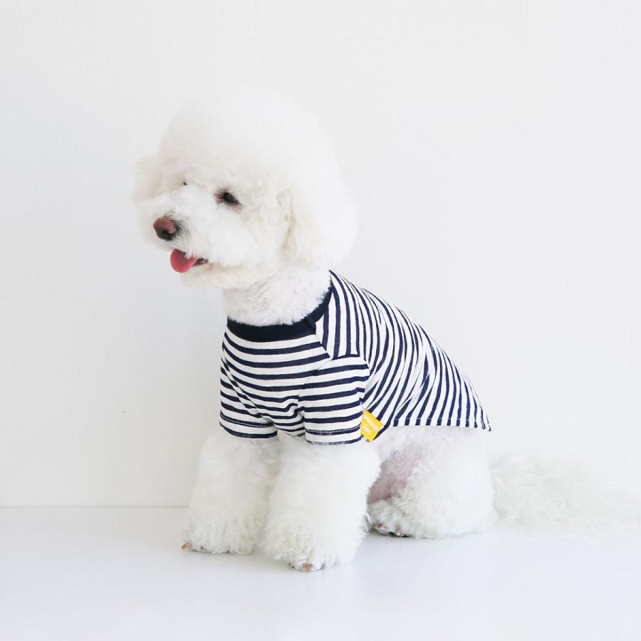 Say Cheese ポケットボーダーTシャツ｜犬服 犬の服 ドッグウェア 春