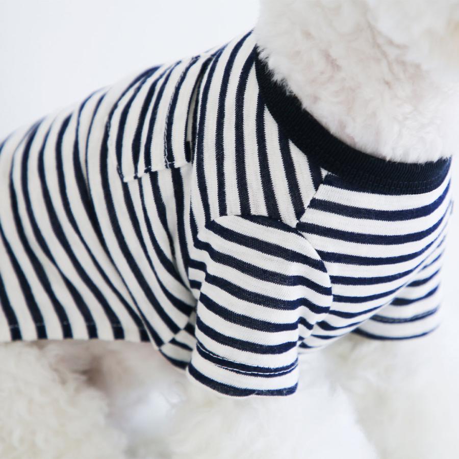 Say Cheese ポケットボーダーTシャツ｜犬服 犬の服 ドッグウェア 春