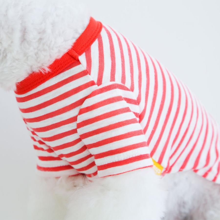 Say Cheese ポケットボーダーTシャツ｜犬服 犬の服 ドッグウェア 春