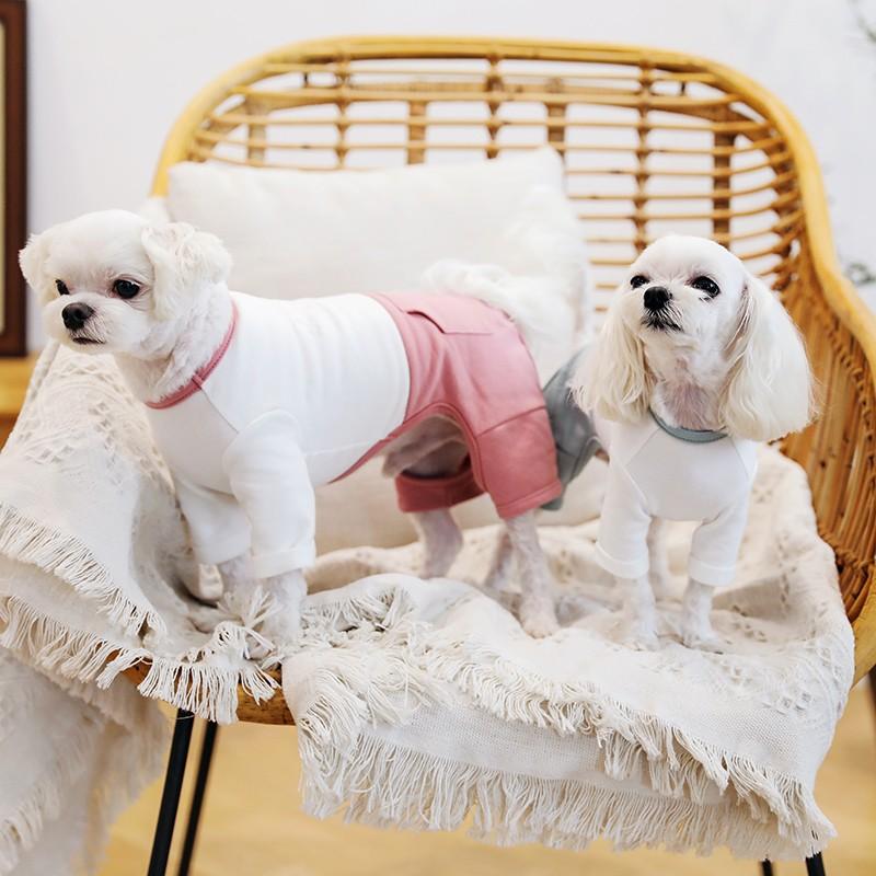 ベストフレンズ ツートーンポケットロンパース S M L XL XXL 犬