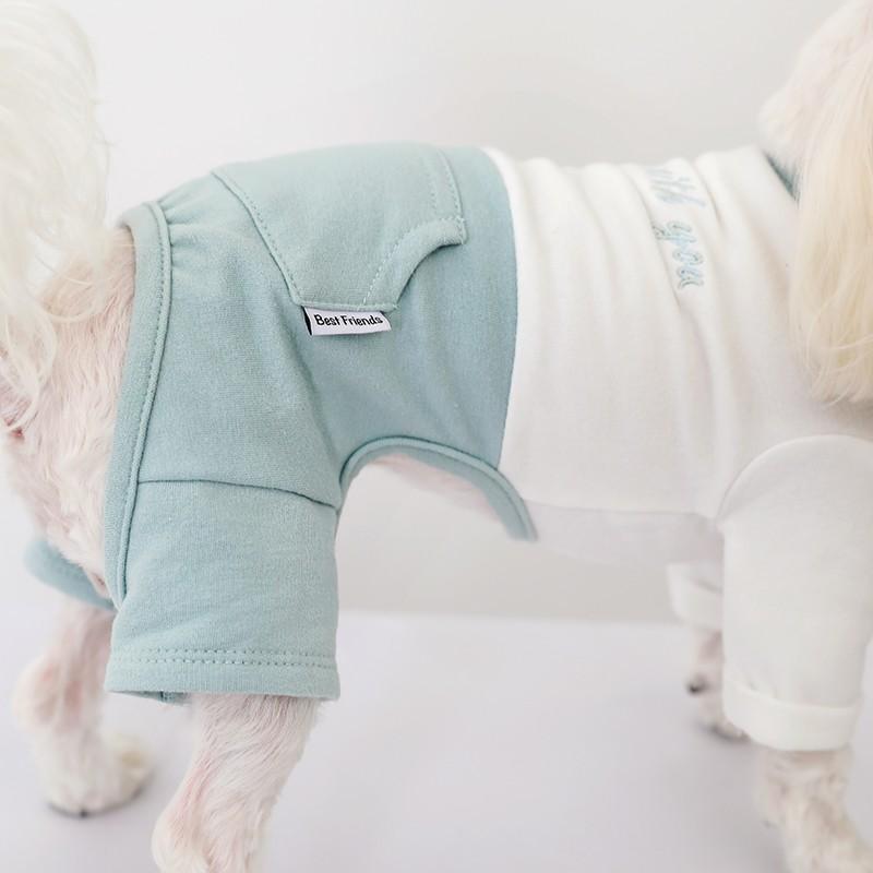 犬 服 ロンパース｜ベストフレンズ ツートーンポケットロンパース