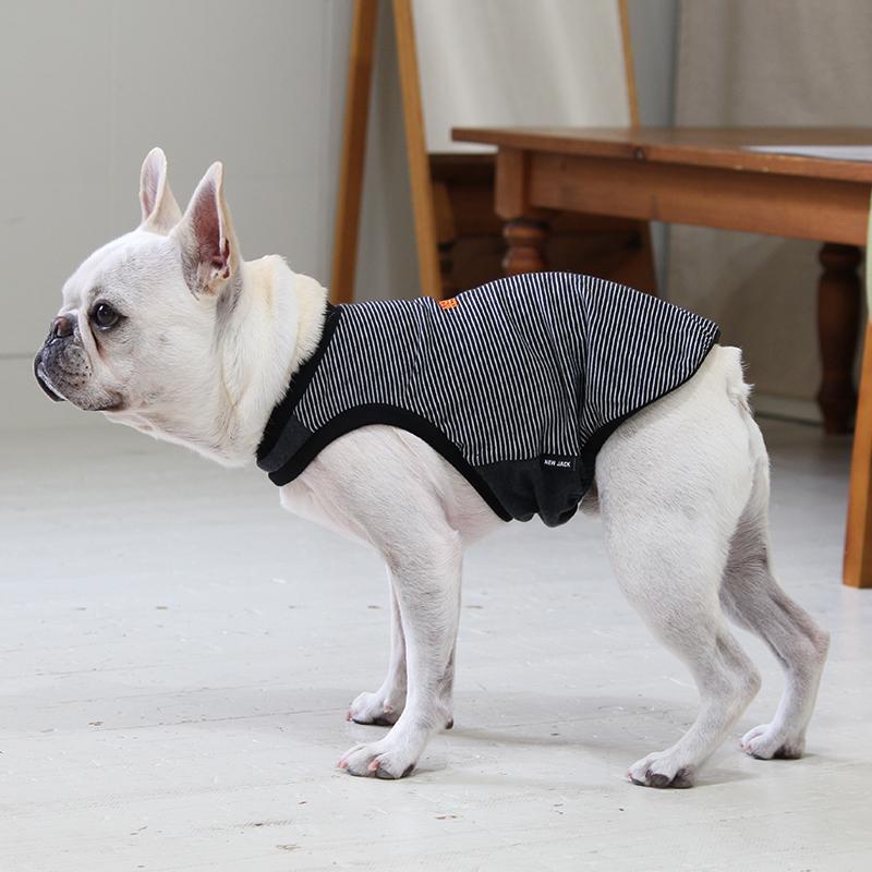 犬 服 タンクトップ｜NEW JACK ニュージャック ワンホール刺繍ボーダー