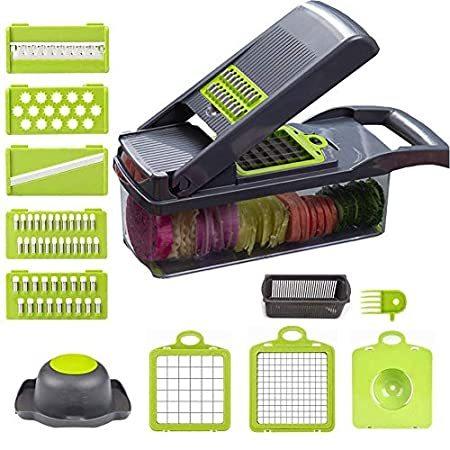 海外正規品 野菜チョッパー ダイサー 細断スライス キッチン 多機能 ワンピース 食品おろし器 フルーツカッター 10イン1 玉ねぎ ジャガイモ 野菜用 値引きする Www Dijanacaric Com