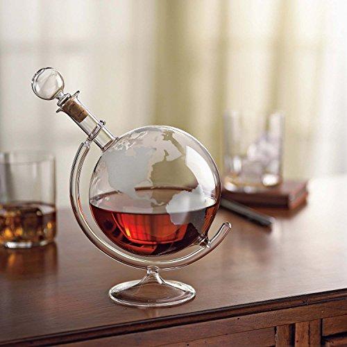 Wine Enthusiast Etched Globe Spirits Decanter Home Supply Maintenance