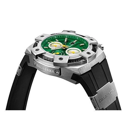 CALABRIA - ARMATO OPACO - Green Dial Men's Watch with Carbon Fiber Bezel 並行輸入品｜best-importer｜03