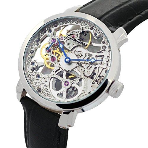 Gallucci Ladies Vintage Style, Full Screen Face Skeleton Mechanical Hand Winding Wrist Watch with Luminous Hands 並行輸入品｜best-importer｜02