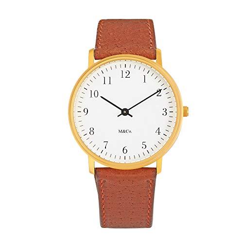 Projects Watches Mens Analog 33mm Wrist Watch Bodoni Brass Watch