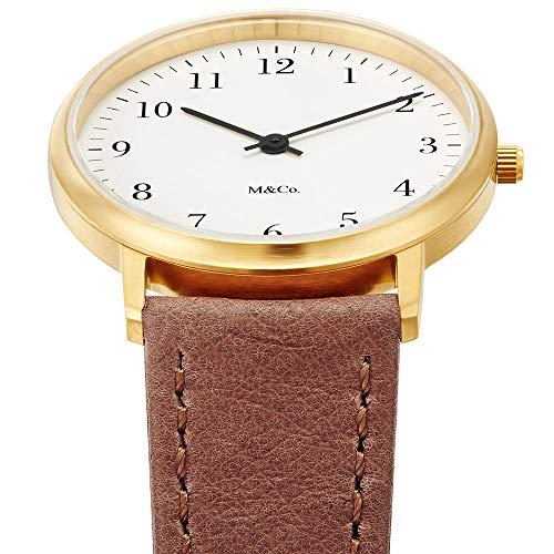 Projects Watches Mens Analog 33mm Wrist Watch Bodoni Brass Watch
