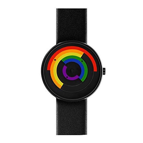 Projects Watches Black Mens Analog 40mm Wrist Watch Pride Watch