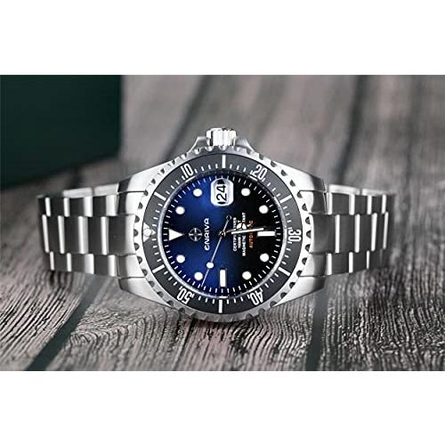 ENRIVA Men's 1000 Meter Ceramic Professional Diving Watch with Japanese Automatic Movement-Blue 並行輸入品｜best-importer｜07