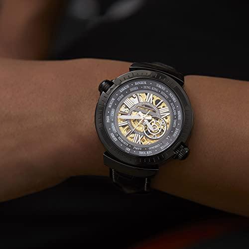 SALUT MONDE Men's Wrist Watches Hand Assembled Mechanical Man Watch Italian Leather Straps Waterproof 並行輸入品｜best-importer｜04