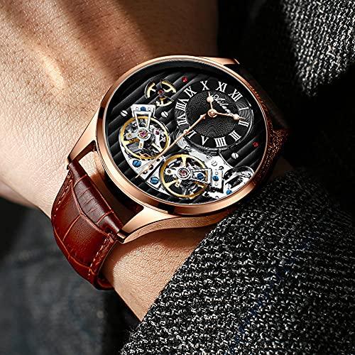 Men's AILANG Watch, Automatic Double-Sided Hollow Mechanical Fashion Business Watch 並行輸入品｜best-importer｜04