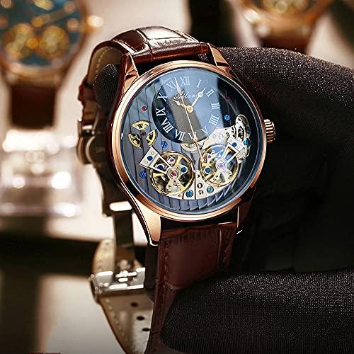 Men's AILANG Watch, Automatic Double-Sided Hollow Mechanical Fashion Business Watch 並行輸入品｜best-importer｜05