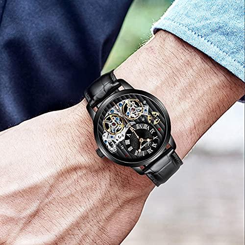 Men's AILANG Watch, Automatic Double-Sided Hollow Mechanical Fashion Business Watch 並行輸入品｜best-importer｜06