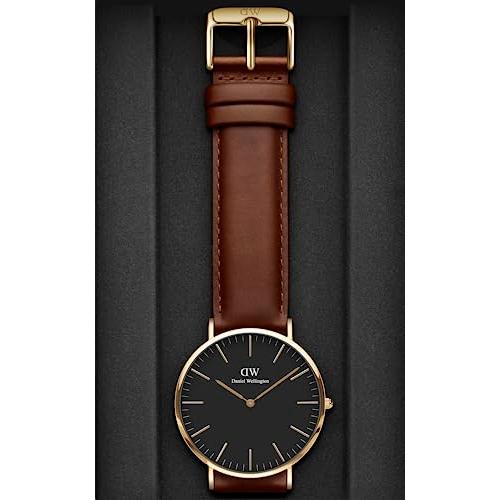 Daniel Wellington Classic St Mawes 40mm メンズ腕時計 DW クラシックレザーゴールドウォッチ 並行輸入品｜best-importer｜04