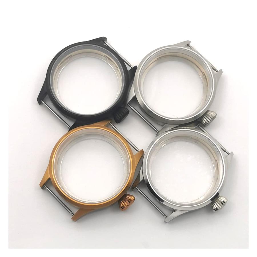 ARSMI 43mm Manual Watch Case See-Through Back Sapphire Glass Fit ETA 6497 6498 ST3600 3602 Bronzed/PVD Black case (Color : 3) 並行輸入品｜best-importer｜02