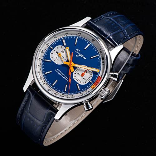 SEA-KORS Sugess SUCHP007E SWAN Neck x Exhibition case Back Chrono Mens Watch Seagull 1963, SILVER 並行輸入品｜best-importer｜03