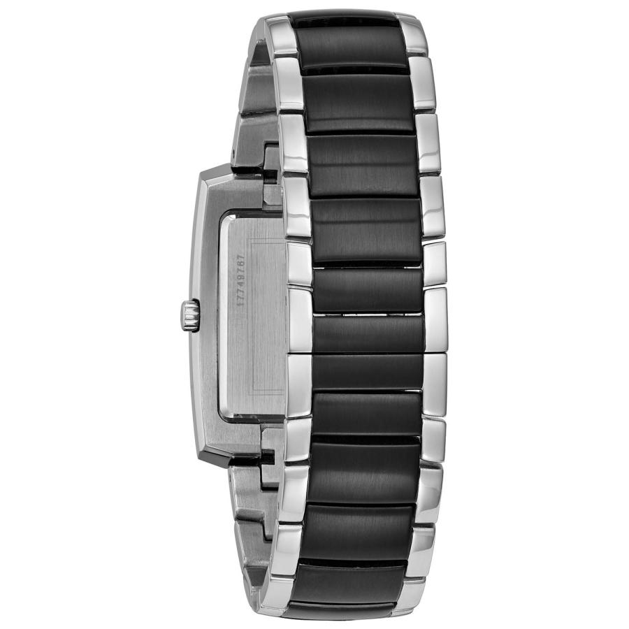 Bulova 98A117 メンズ クラシック レクタングル 2針クォーツウォッチ ヴィンテージインスパイア スリムケースの画像