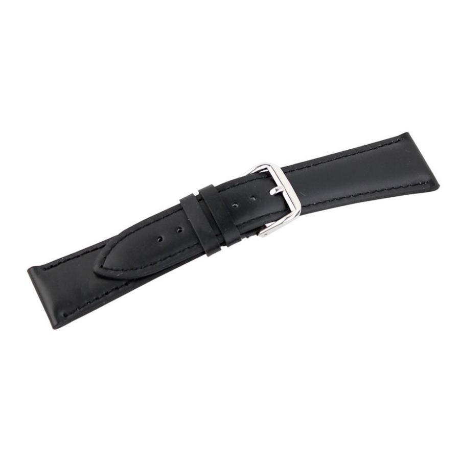 RECHERE スムースマットレザー 腕時計ベルト ブラック 26mm 交換バンドの画像