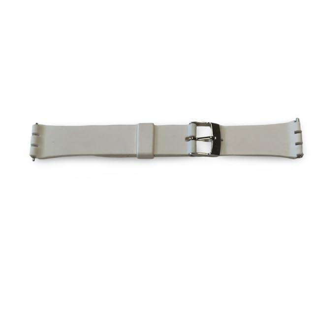 Swatch スタンダードサイズ対応 交換ラバーバンド 17mm ホワイト プラスチックバックルの画像