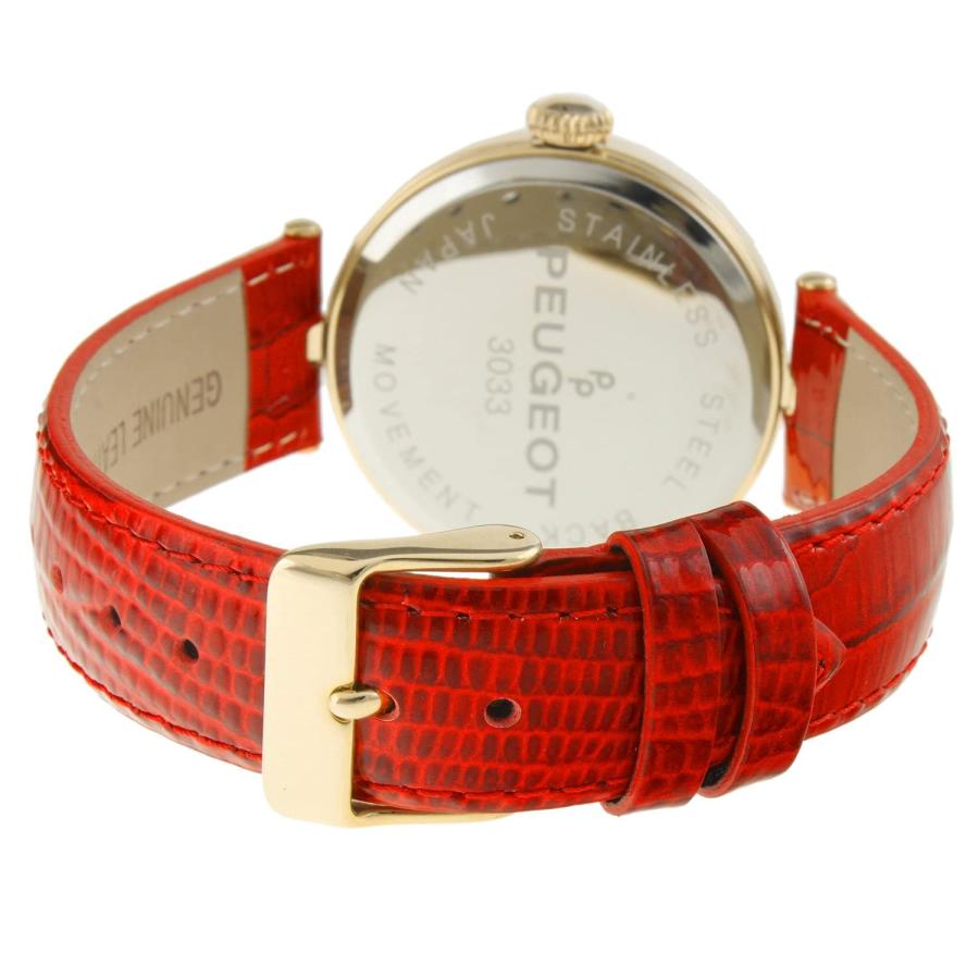 Peugeot Women's 3033RD Analog Display Japanese Quartz Red Watchの画像