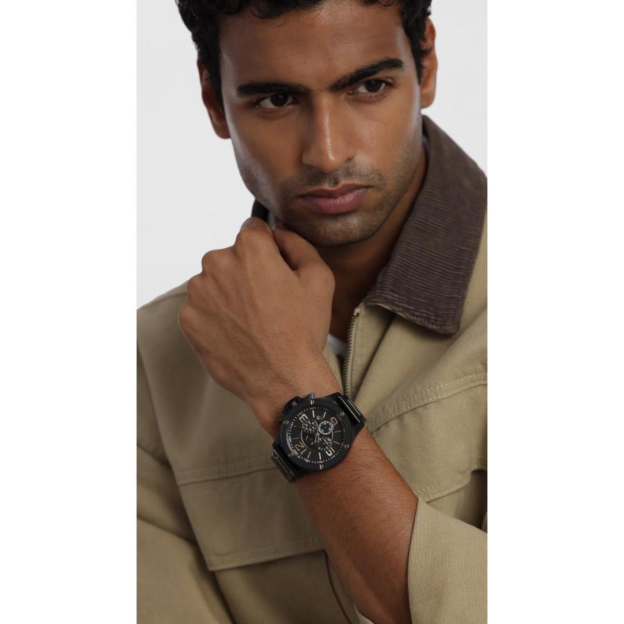 Armani Exchange メンズ AX1513 クロノグラフ 48mm ブラックステンレス ローズゴールド 100m防水 腕時計の画像