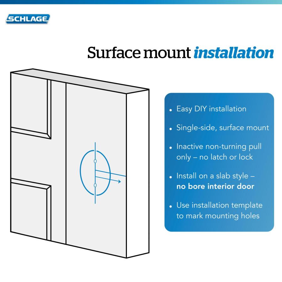Schlage Lock Company ラティチュードレバー アップランドトリム 非ターンロック サテンニッケル (F170 LAT 619 ULD)_2