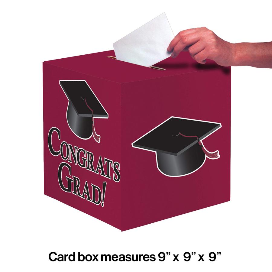 Creative Converting 「Congrats Grad」 卒業おめでとう カードボックス レッド COMINHKG092535_1