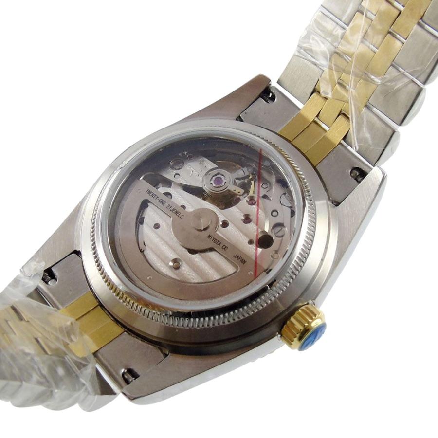 whatswatch 36 mm Parnisブラックダイヤルサファイアガラス21 Jewels Miyota Automatic Mens Watch pa-0064の画像