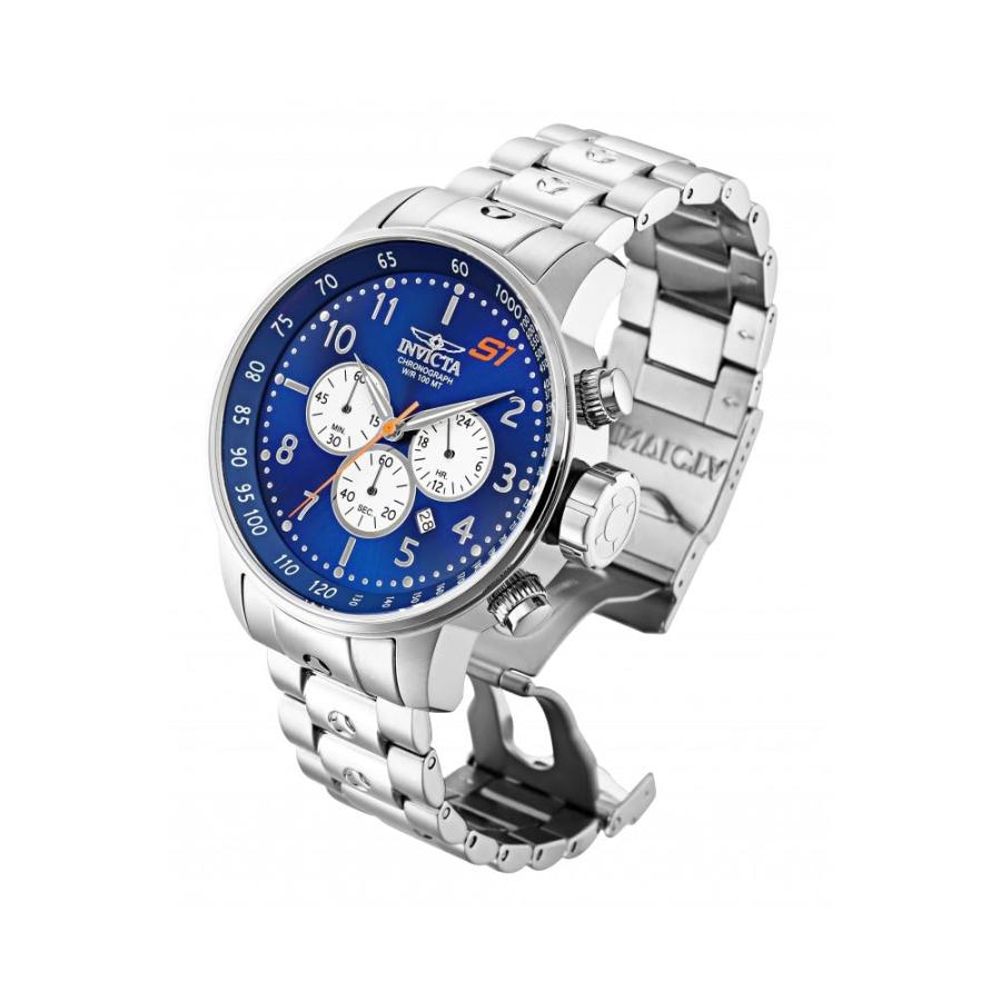 Invicta 23080 S1ラリー メンズ 48mm ステンレス ブルーダイヤル 日本製クォーツ VD53キャリバー ステンレスブレスレット 腕時計の画像