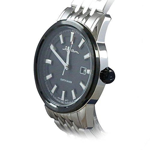Rhythm Watch HengDongライトシリーズビジネスカジュアルメンズ腕時計ブラックインデックスダイヤルの画像