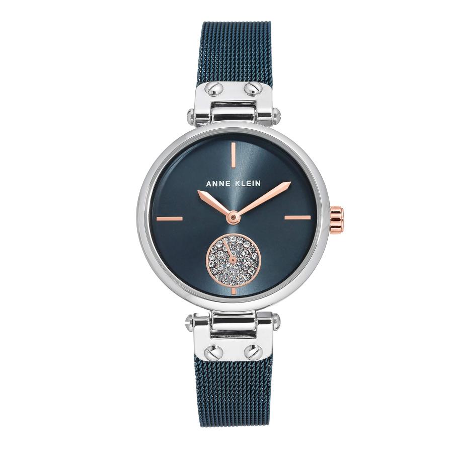 ANNE KLEIN スワロフスキースモールセコンドウォッチメッシュバンドAK/3001BLRT