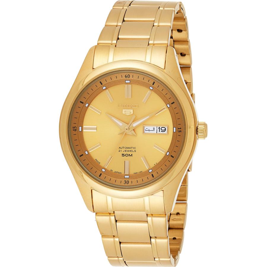 セイコー 5 ゴールド 自動巻き アナログSNKN96J1 日本製 ステンレス セイコー］ SEIKO 5 自動巻き メンズ 腕時計 SNKN96J1 日本製 《並行