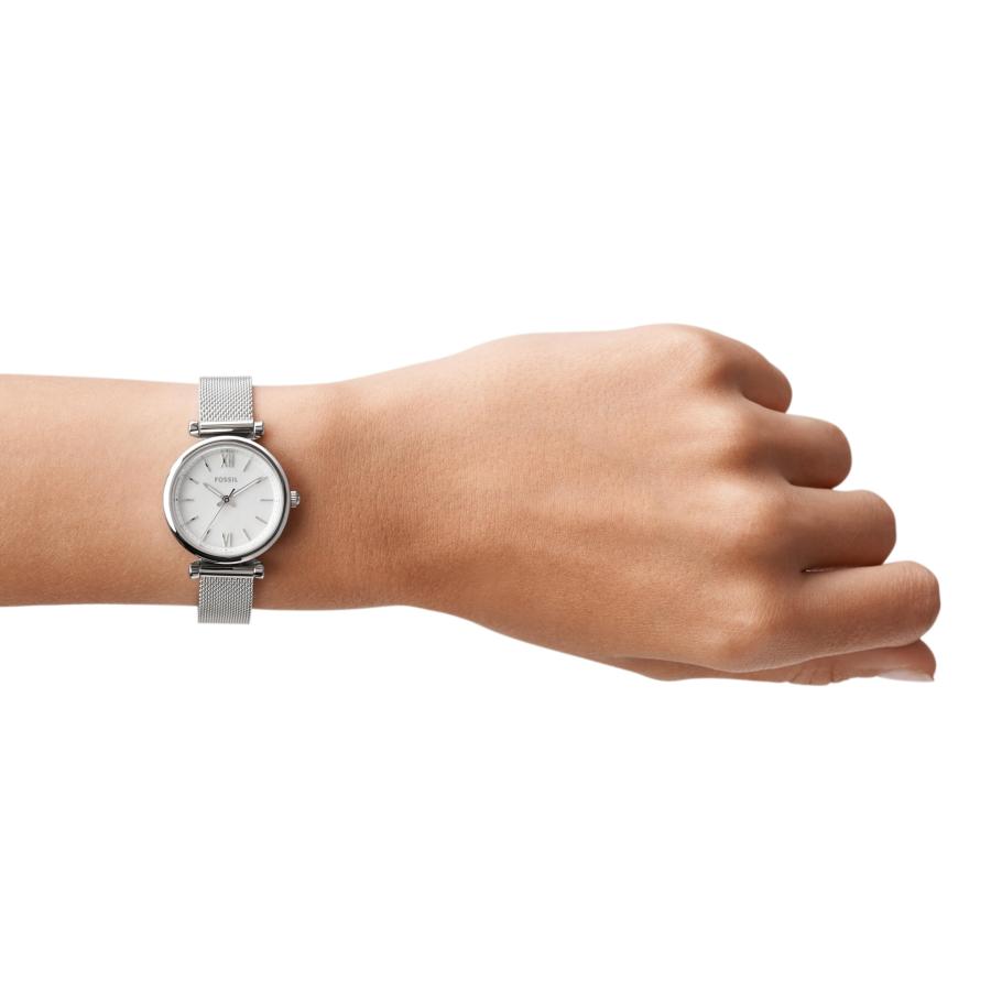 Fossil Women's Carlie ES4432 Silver Stainless-Steel Japanese Quartz Dress Watchの画像