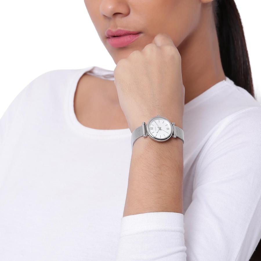 Fossil Women's Carlie ES4432 Silver Stainless-Steel Japanese Quartz Dress Watchの画像