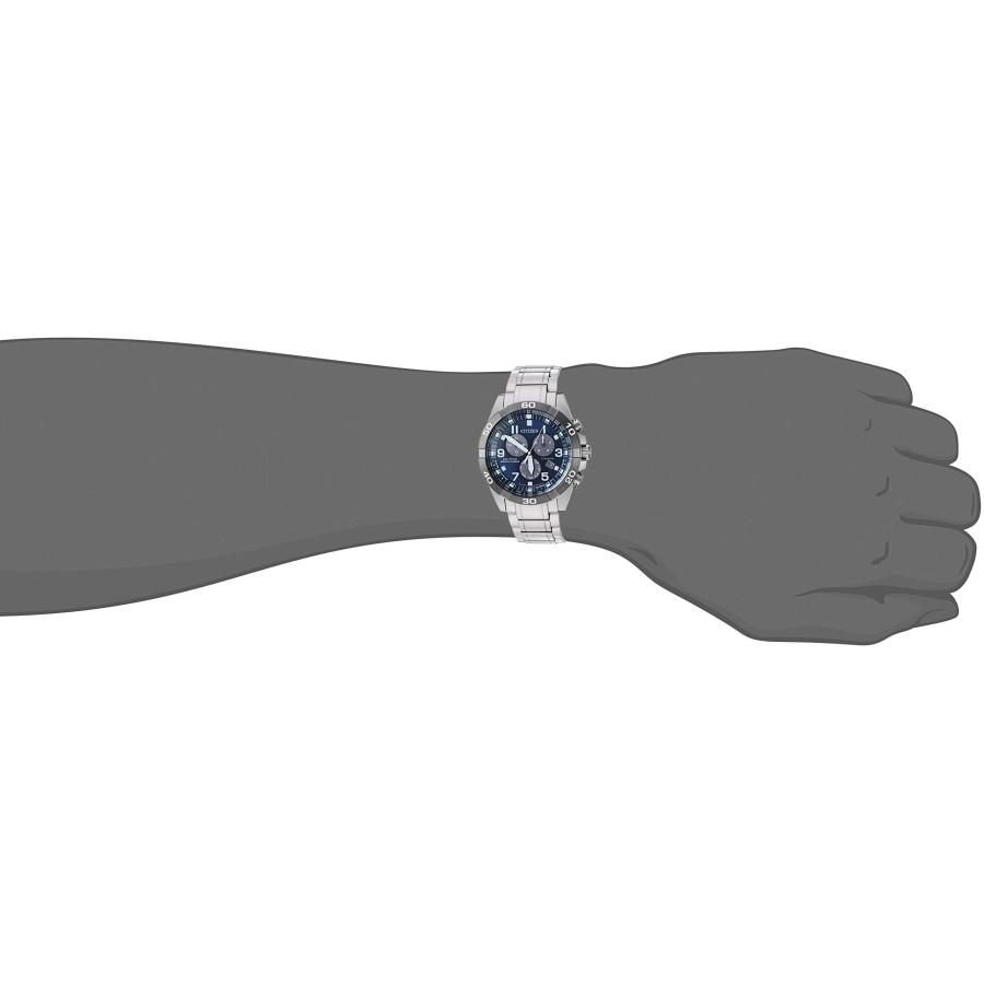 CITIZEN エコドライブ スポーツ Brycen クロノグラフ BL5558-58L スーパーチタン 100m防水 永久カレンダー タキメーター 12/24時間 アラーム メンズウォッチの画像