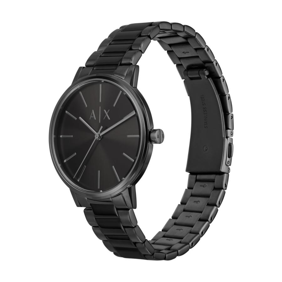 Armani Exchange メンズ ケイド 腕時計 AX2701 42mmケース ブラックサンレイダイアル 3針 ブラックステンレスブレスレットの画像