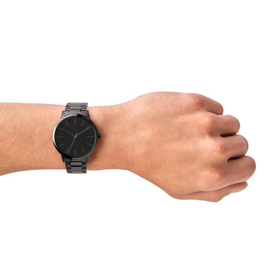 Armani Exchange メンズ ケイド 腕時計 AX2701 42mmケース ブラックサンレイダイアル 3針 ブラックステンレスブレスレットの画像