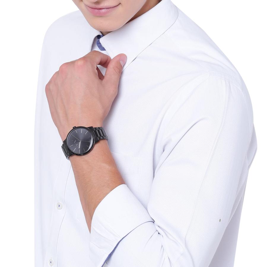 Armani Exchange メンズ ケイド 腕時計 AX2701 42mmケース ブラックサンレイダイアル 3針 ブラックステンレスブレスレットの画像