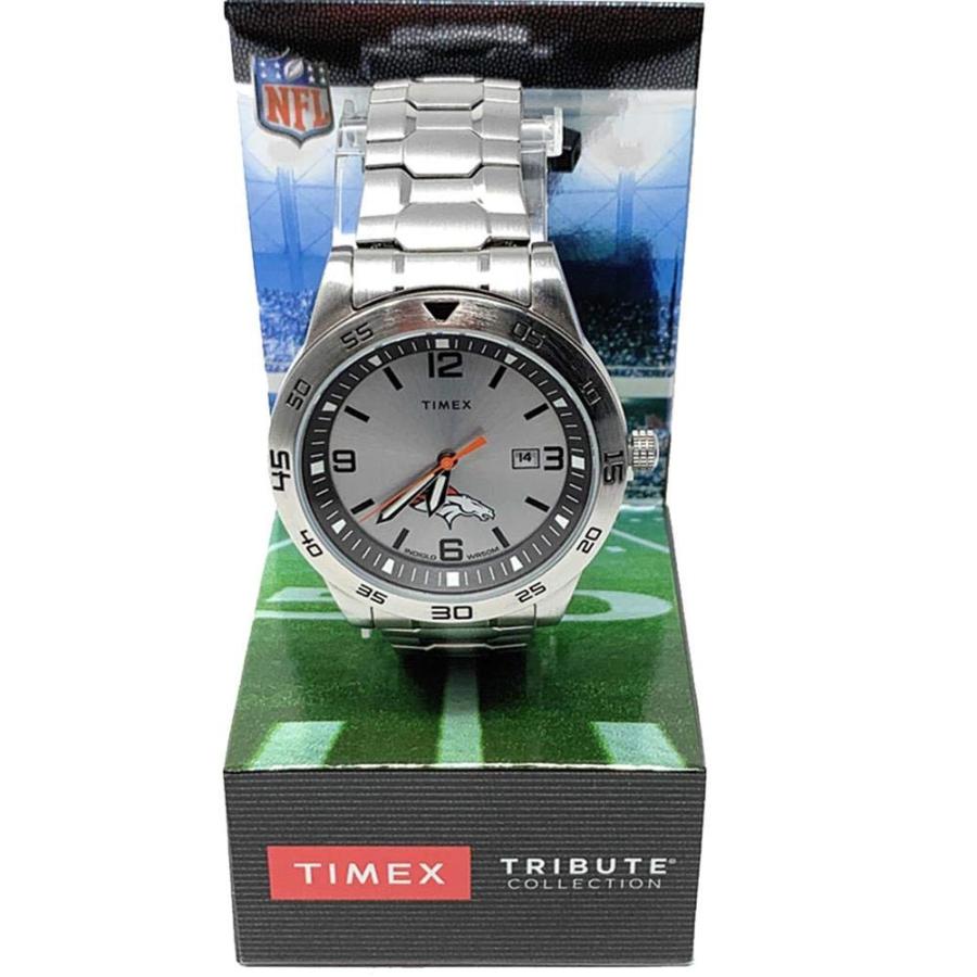 Timex Tribute メンズ NHLシテーション 42mm 腕時計 ニューヨーク・レンジャーズ ステンレス蛇腹バンド チームロゴ デイト表示付きの画像