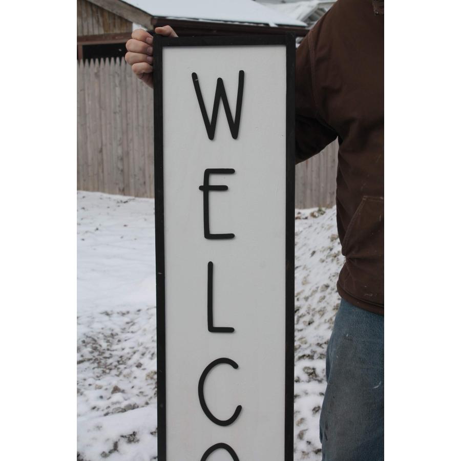 ウッドサイン「Welcome」横型 手作り木製立体文字 軽量設計 アメリカ・オハイオ州製_2